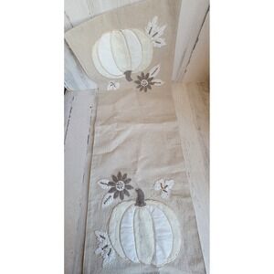 Fall‎ pumpkin table runner sunflower cloth farm home decor flower Halloween